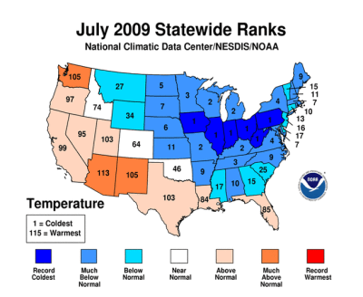 07statewidetrank Record cold temperatures for July 2009