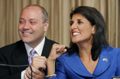 Nikki Haley and her husband Michael Haley