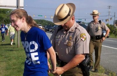 Police arrest pro-life student