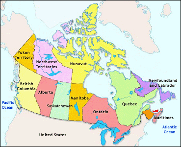 Map of Canada