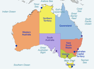Map of Australia