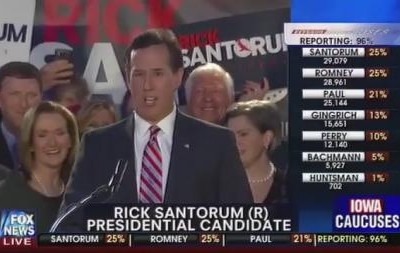 Rick Santorum Iowa Caucuses