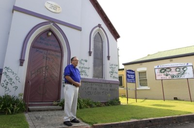 Anti-marriage gay activists vandalize church