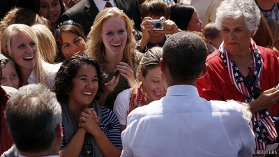 Women voted 55 to 44 for Obama
