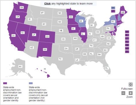 States with non-discrimination laws
