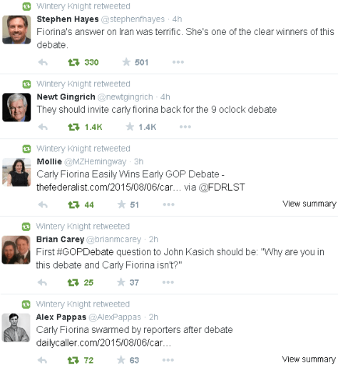 Twitter reactions to the first GOP debate