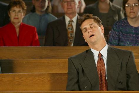 Church sucks, that's why men are bored there