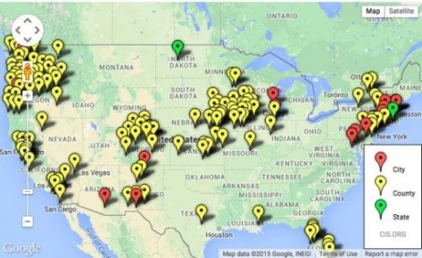 Map of sanctuary cities