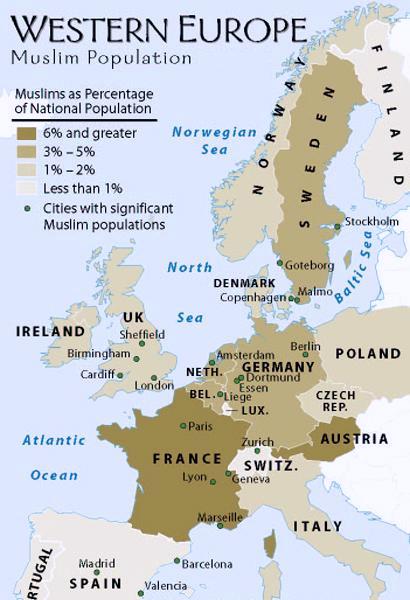 Muslim population in European countries
