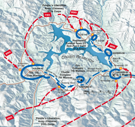 The Marines at Yudam-Ni are surrounded and must retreat to Hagaru-Ri