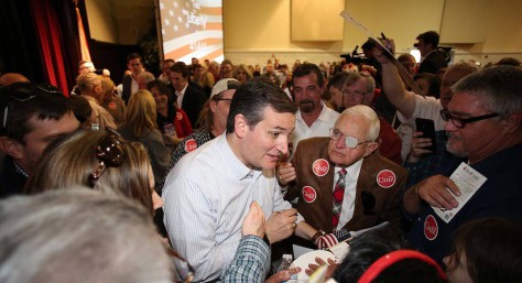 Ted Cruz meets the voters at a campaign stop