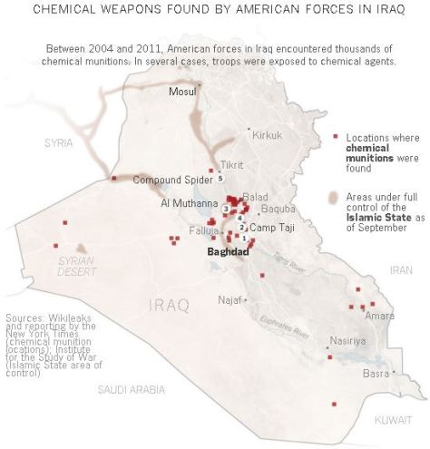 Chemical weapons found in Iraq