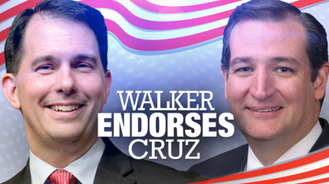 Wisconsin Governor Scott Walker endorses Texas Senator Ted Cruz