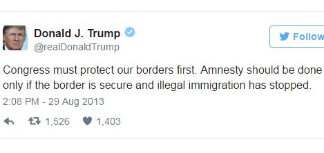 In his own words: Donald Trump embraces amnesty in August 2013
