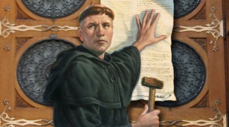Martin Luther defies the Roman Catholic hierarchy with his 95 Theses