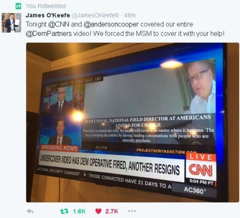 Anderson Cooper covers James O'Keefe video on CNN