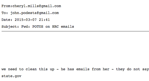 "We need to clean this up" = We need to cover this up