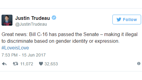 Criminalizing speech that makes people feel bad is illegal in Canada