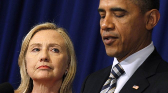 Hillary Clinton and Barack Obama