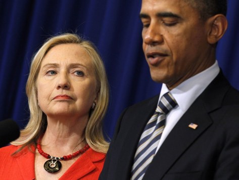 Hillary Clinton and Barack Obama