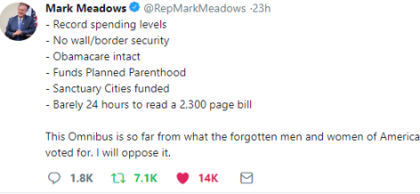 The new Republican spending bill has nothing for conservatives