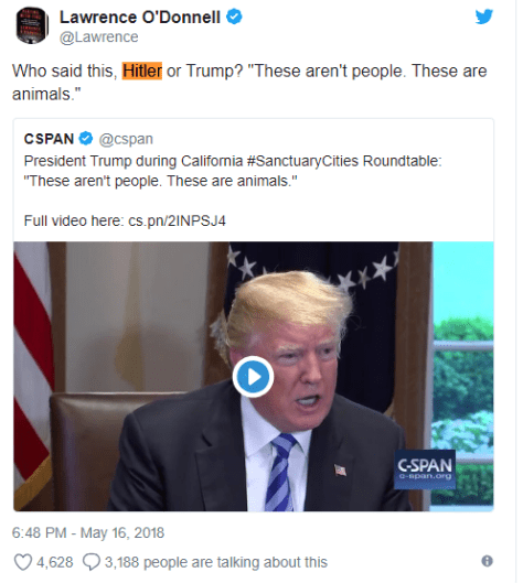 Trump is Hitler, says the mainstream news media