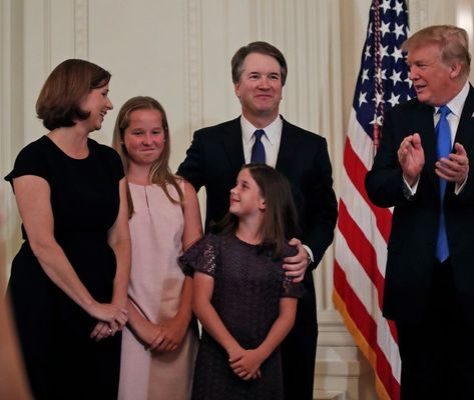 Brett Kavanaugh, his wife, and his two daughters
