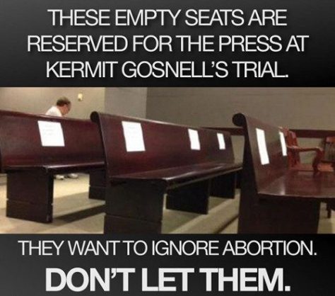 These empty benches at the Gosnell trial were for the mainstream news media