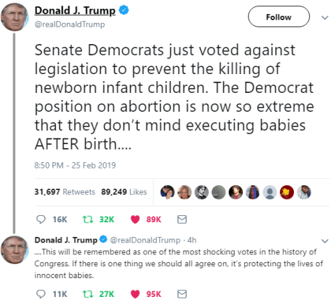 Wil Trump remember how Democrats voted during his re-election campaign?