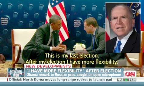 Obama promised Vladimir Putin "more flexibility" after the 2012 election