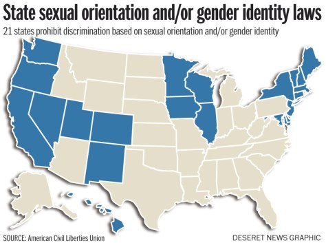 21 states have SOGI anti-discrimination laws
