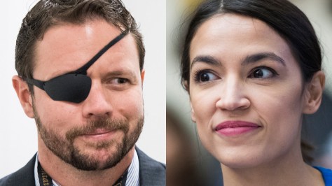 Here's Navy SEAL Dan Crenshaw and bartender/waitress Alexander Ocasio-Cortez