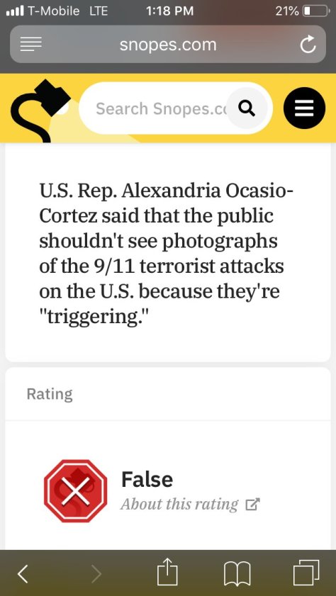 Snopes says this claim about AOC is false