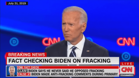 Far-left CNN fact-checks Joe Biden on fracking