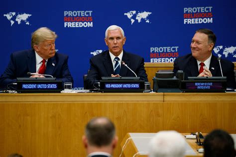 President Donald Trump, Vice President Mike Pence and Secretary of State Mike Pompeo