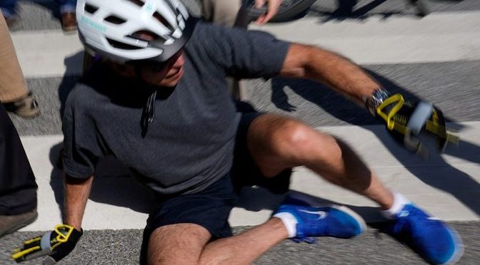 Biden Falls Off Bicycle