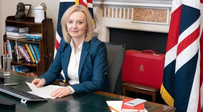 UK Conservative Prime Minister Liz Truss