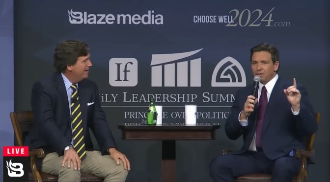 Tucker Carlson and Ron DeSantis Blaze TV