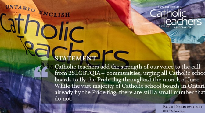Ontario Catholic School English Teachers LGBT Pride