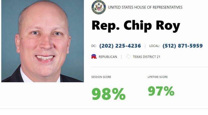 Chip Roy Conservative Rating